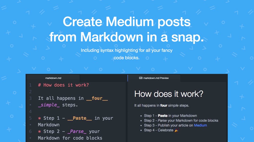 Create Medium posts from&nbsp;Markdown