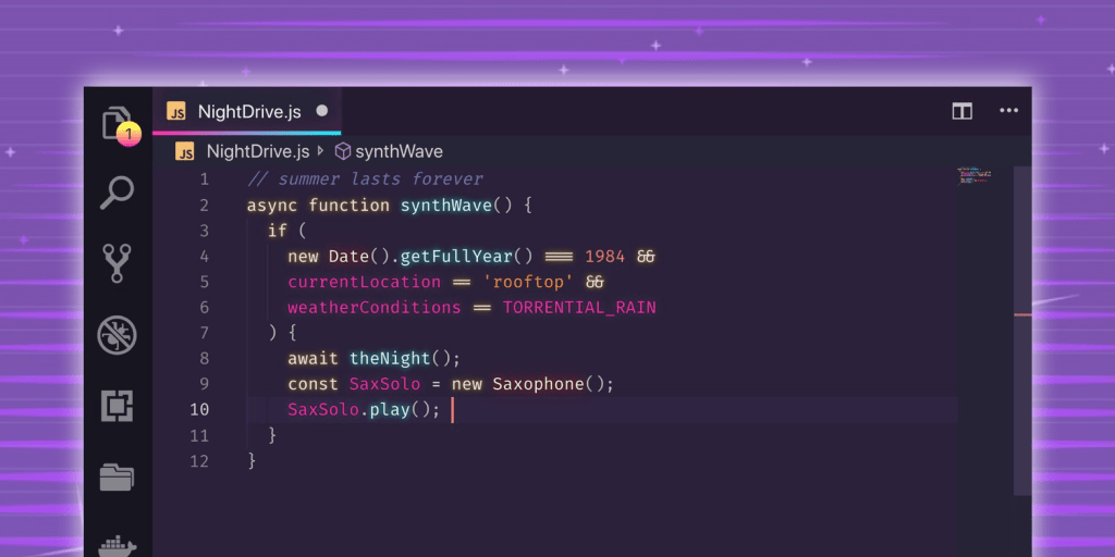 SynthWave ’84 – VS Code&nbsp;theme